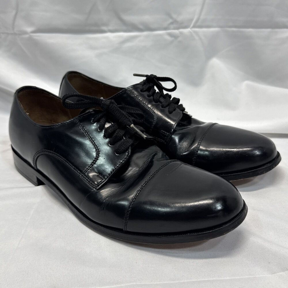 Florsheim Broxton Cap Toe Dress Oxford Leather Shoes Black 7.5 D Business Laces